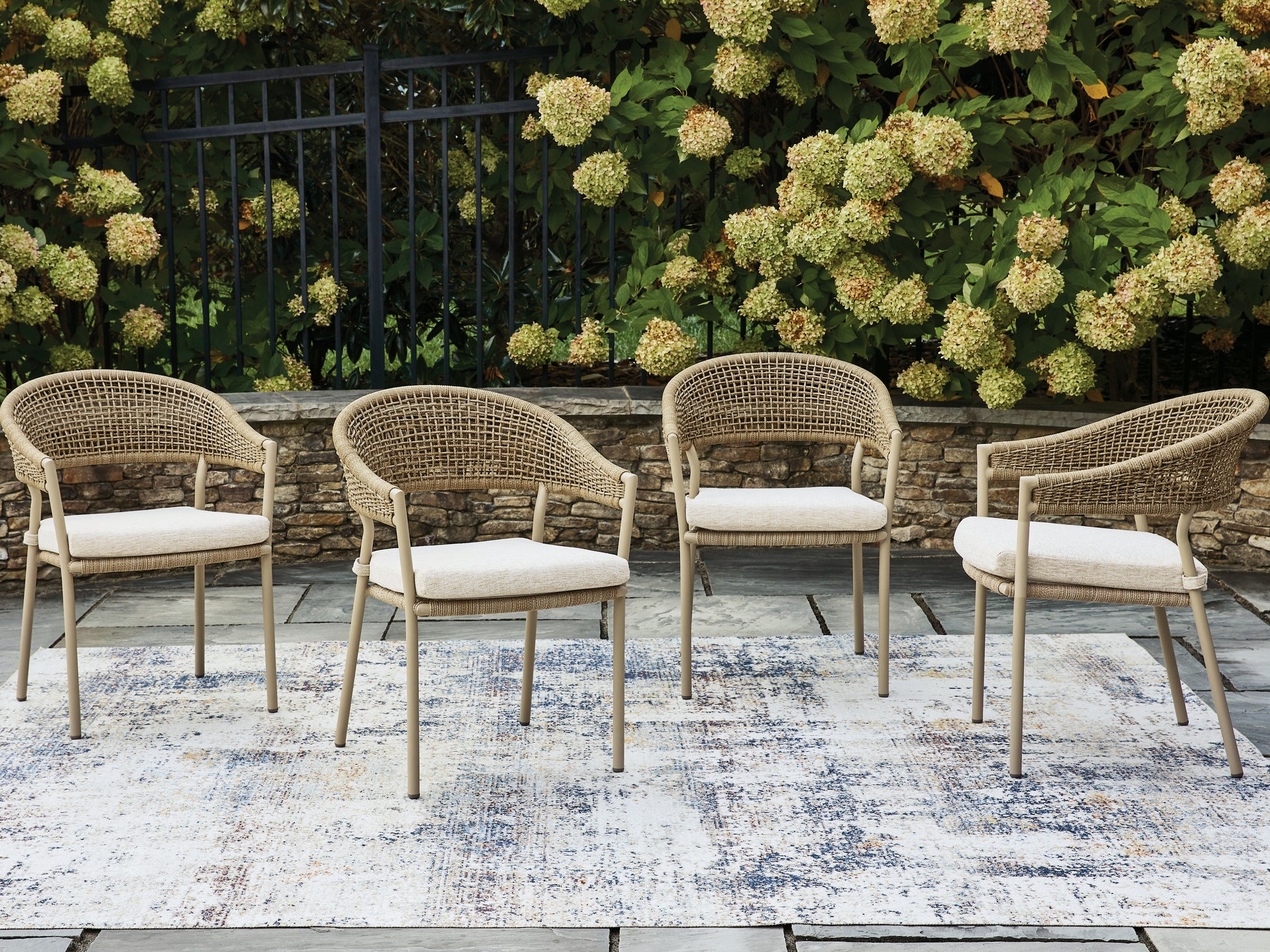 Haines Furniture Outlet - Ashley Furniture - Orchard Beach Outdoor - Arm Chair With Cushion (4/CN) - PCP373-601A