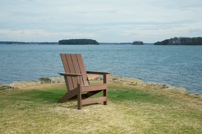 Haines Furniture Outlet - Ashley Furniture - Emmeline Outdoor - Adirondack Chair / Brown - P420-898