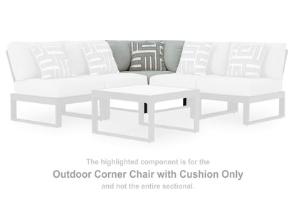 Haines Furniture Outlet - Ashley Furniture - Beachloft Outdoor - Corner with Cushion (1/CN) / Black/Gray - P490-877