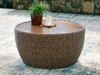 Haines Furniture Outlet - Ashley Furniture - Double Point Outdoor - Round Cocktail Table - PCP503-708