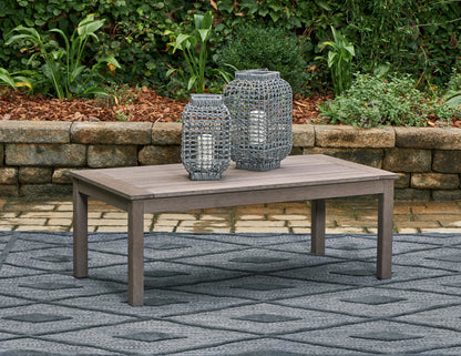 Haines Furniture Outlet - Ashley Furniture - Hillside Barn Outdoor - Rectangular Cocktail Table / Brown - P564-701