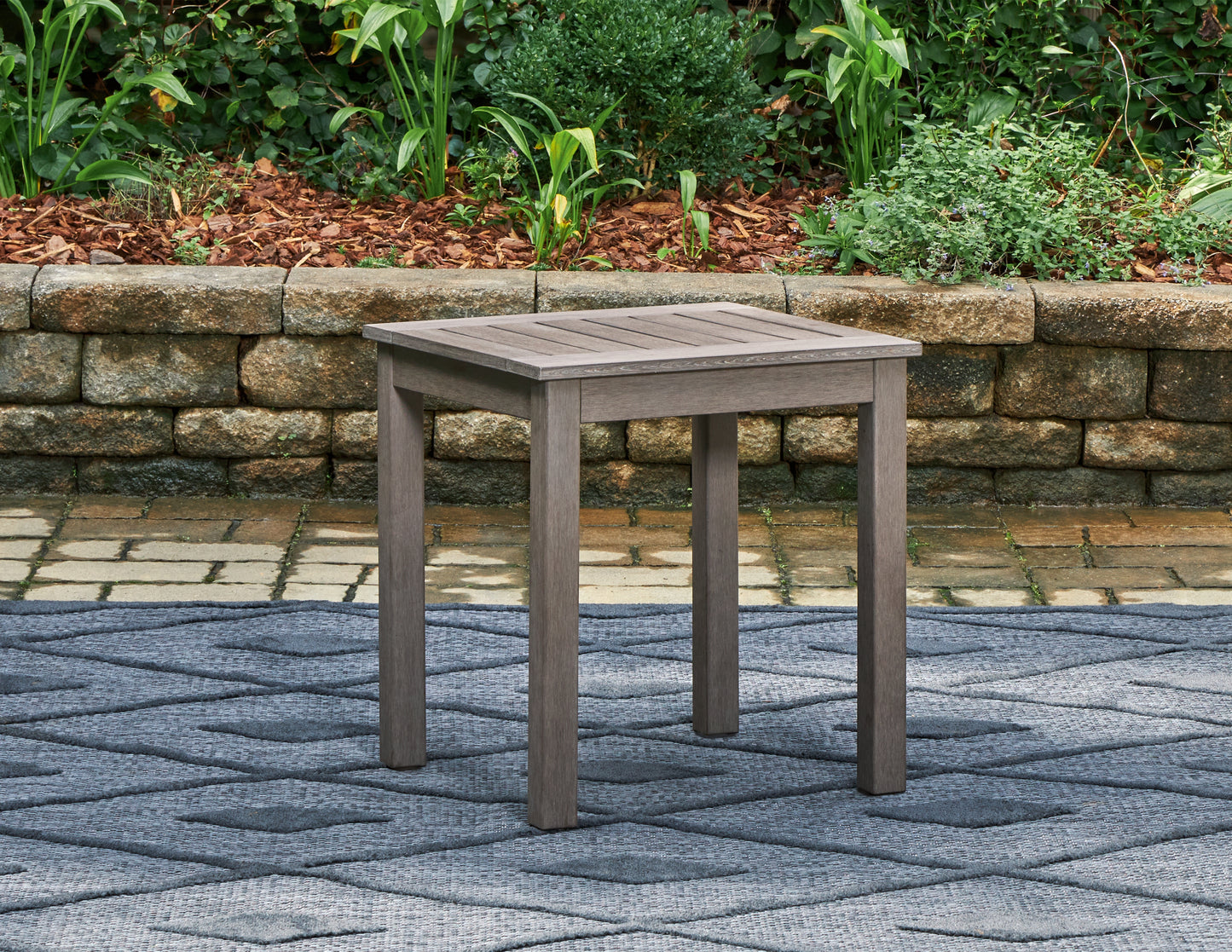 Haines Furniture Outlet - Ashley Furniture - Hillside Barn Outdoor - Square End Table / Brown - P564-702