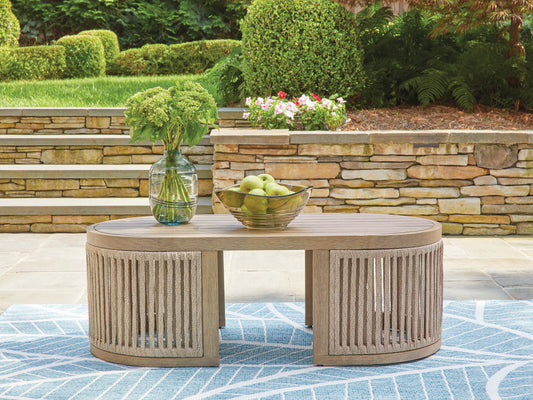 Haines Furniture Outlet - Ashley Furniture - Serena Shores Outdoor - Lounge Chair w/Cushion (Set of 2) / Beige/Green - PCP604-820