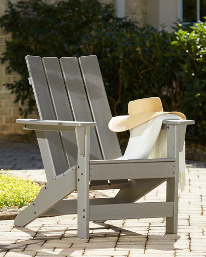 Haines Furniture Outlet - Ashley Furniture - Visola Outdoor - Adirondack Chair / Gray - P802-898
