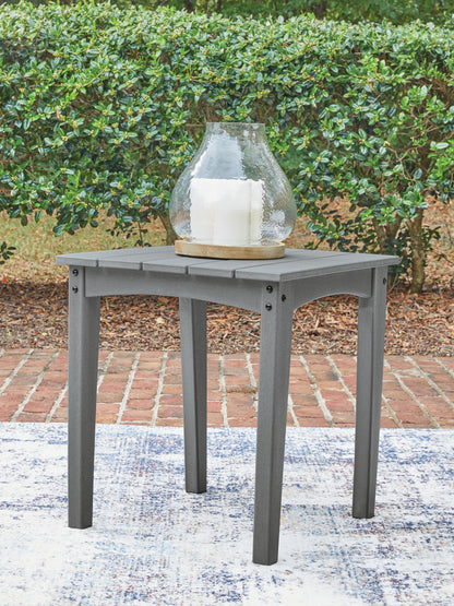 Haines Furniture Outlet - Ashley Furniture - Cove Beach Outdoor - Square End Table / Gray - PCP803-702