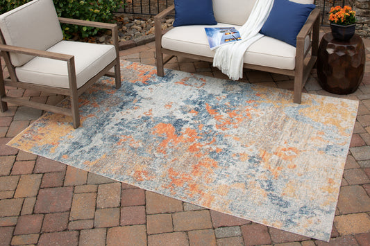 Haines Furniture Outlet - Ashley Furniture - Wraylen Rug - 7'10" x 10' Rug / Multi - R405051
