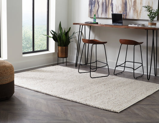 Haines Furniture Outlet - Ashley Furniture - Jossick Rug - 5' x 7' Rug / Cream/Taupe - R405102