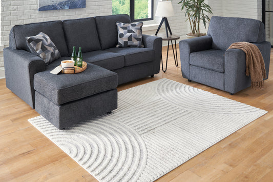Haines Furniture Outlet - Ashley Furniture - Lambworth Rug - 5'3" x 7' Rug / Gray/Cream - R405342