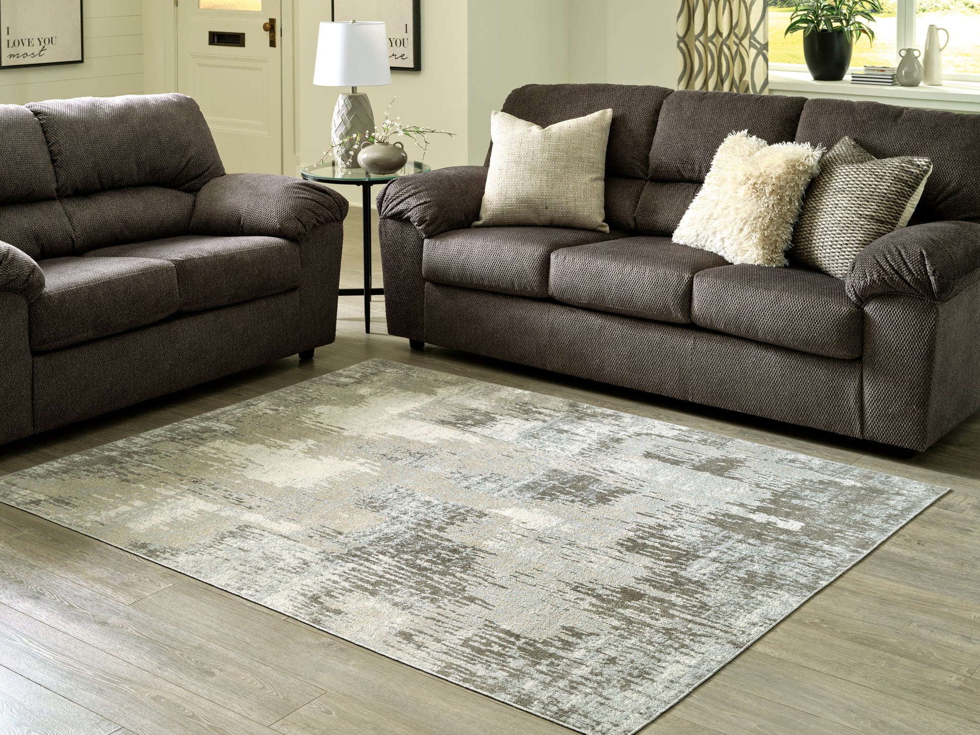 Haines Furniture Outlet - Ashley Furniture - Arriston Rug - 5'3" x 7' Washable Rug / Multi - R405562