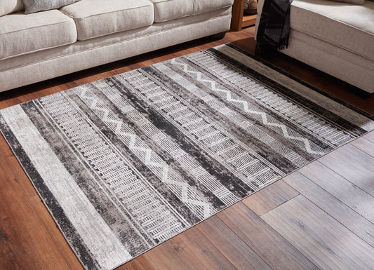 Haines Furniture Outlet - Ashley Furniture - Henchester Rug - 5' x 7' Washable Rug / Multi - R405992
