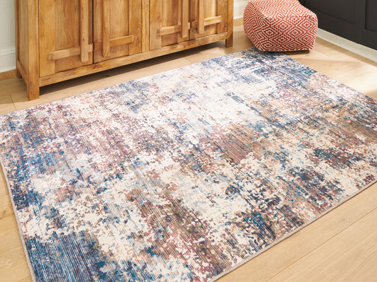 Haines Furniture Outlet - Ashley Furniture - Willbertal Rug - 5'2" x 7' Washable Rug / Multi - R406652