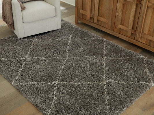 Haines Furniture Outlet - Ashley Furniture - Wrenlow Rug - 8' x 10' Rug / Cream/Brown - R407211