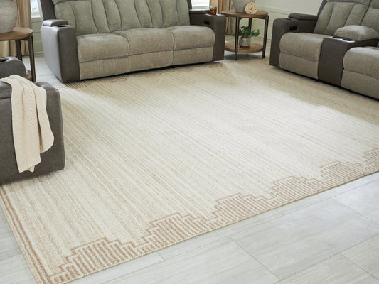 Haines Furniture Outlet - Ashley Furniture - Emorymore Rug - Medium Rug / Brown/Beige - R407302