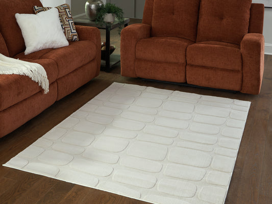 Haines Furniture Outlet - Ashley Furniture - Malvinsboro Rug - Washable 5' x 7' Area Rug / Sandstone - R407442