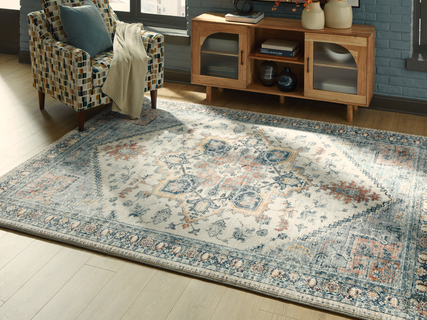 Haines Furniture Outlet - Ashley Furniture - Wallney Rug - 7'6" x 9'6" Area Rug / Multi - R407491