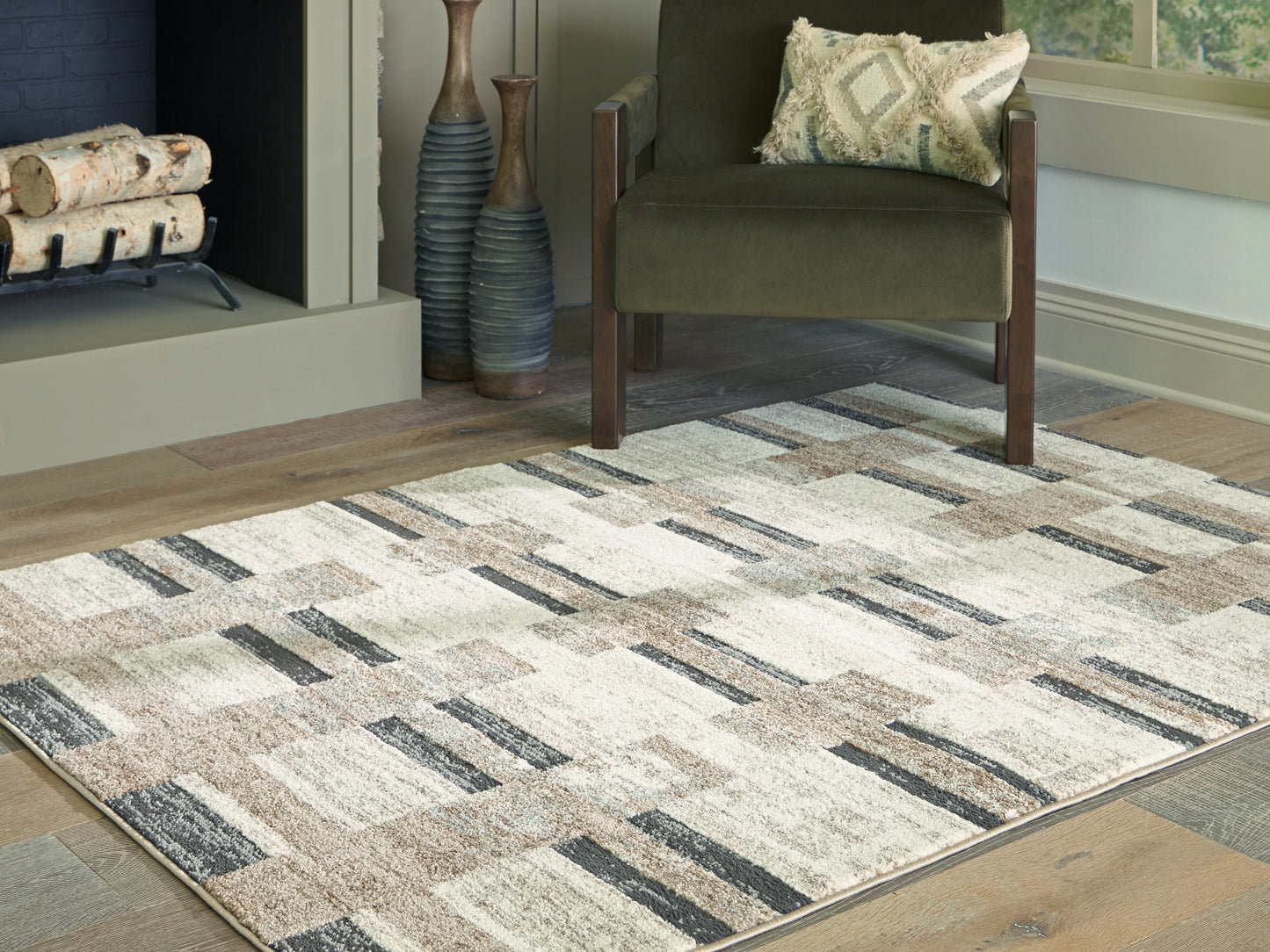 Haines Furniture Outlet - Ashley Furniture - Alstone Rug - 5'3" x 7' Area Rug / Multi - R407732