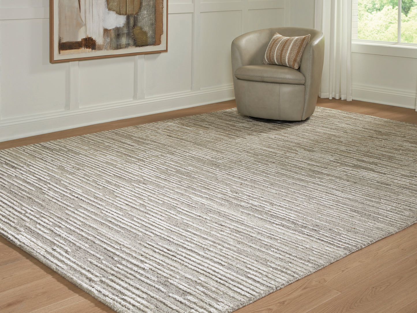 Haines Furniture Outlet - Ashley Furniture - Eljory Rug - Extra Large Rug / Gray - R408200