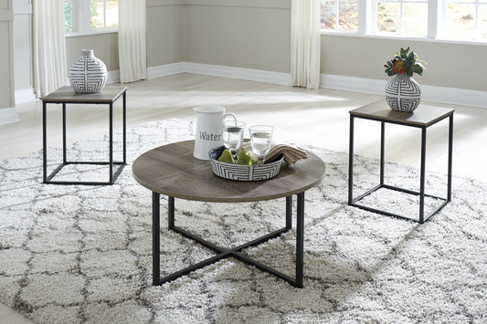 Haines Furniture Outlet - Ashley Furniture - Wadeworth Table (Set of 3) - Occasional Table Set (3/CN) / Two-tone - T103-213