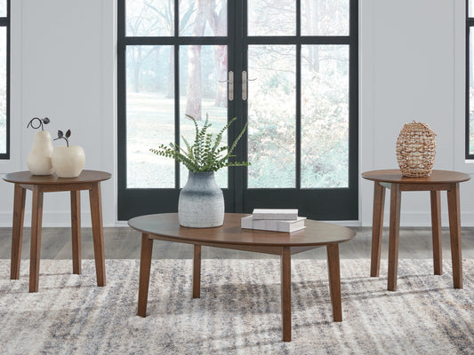Haines Furniture Outlet - Ashley Furniture - Gordonay Table (Set of 3) - Occasional Table Set (3/CN) / Brown - T155-13