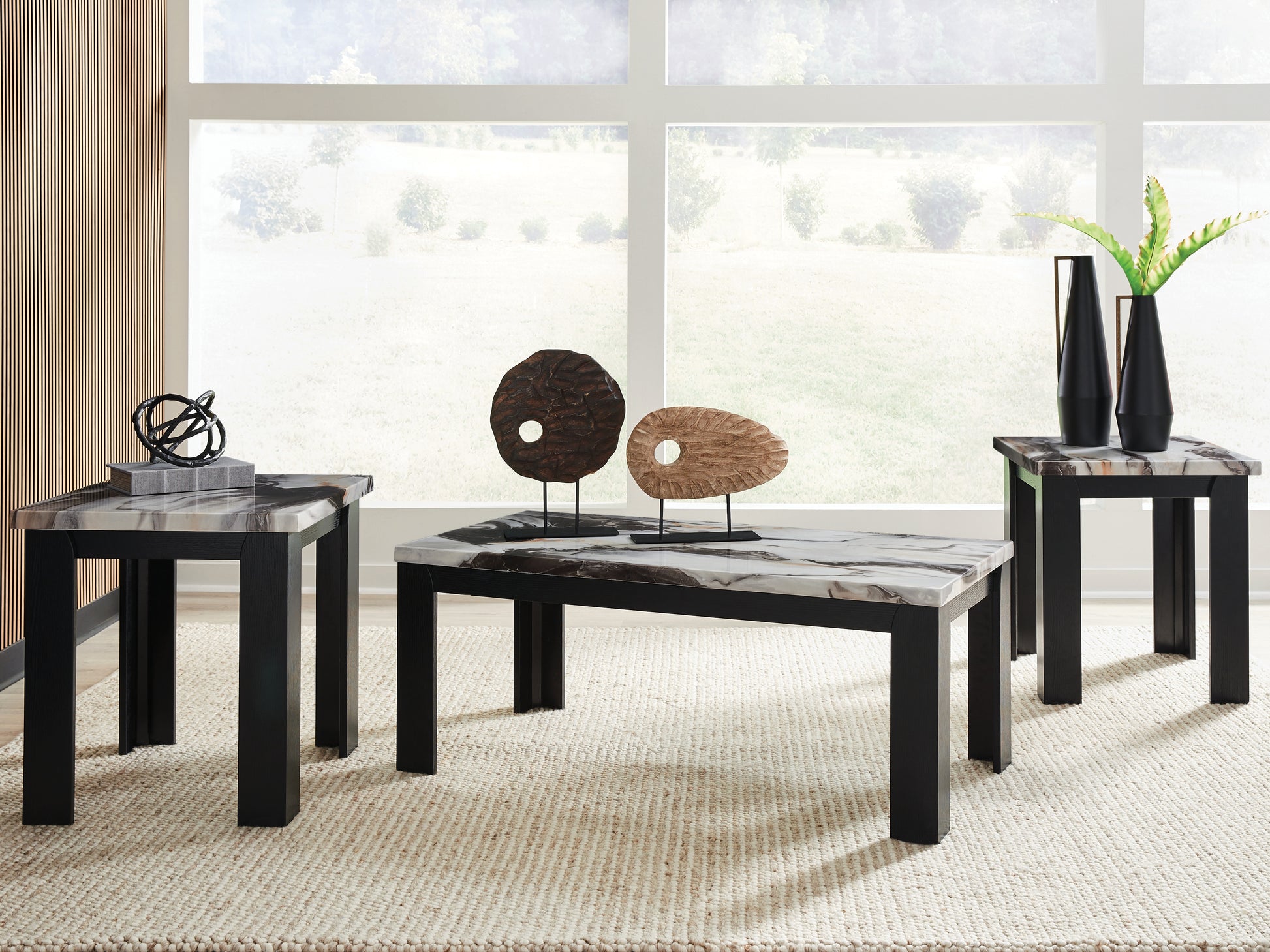 Haines Furniture Outlet - Ashley Furniture - Jazmore Table (Set of 3) - Occasional Table Set (3/CN) / Dark Brown - T255-13
