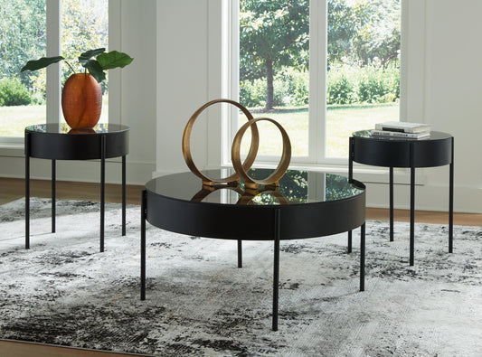 Haines Furniture Outlet - Ashley Furniture - Ardoline Table (Set of 3) - Occasional Table Set (3/CN) / Black - T280-13