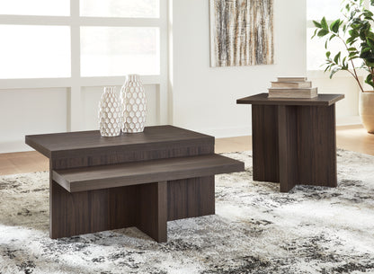Haines Furniture Outlet - Ashley Furniture - Zendex Table (Set of 2) - Occasional Table Set (Set of 2) / Brown - T304-12