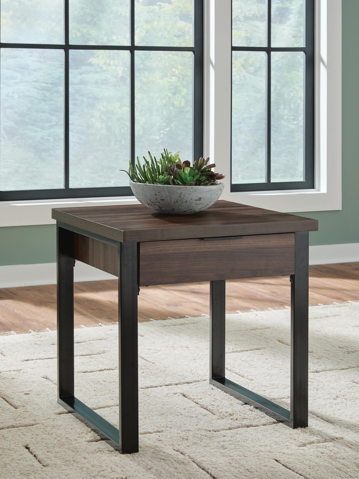 Haines Furniture Outlet - Ashley Furniture - Wickman Falls End Table - Square End Table - T318-2