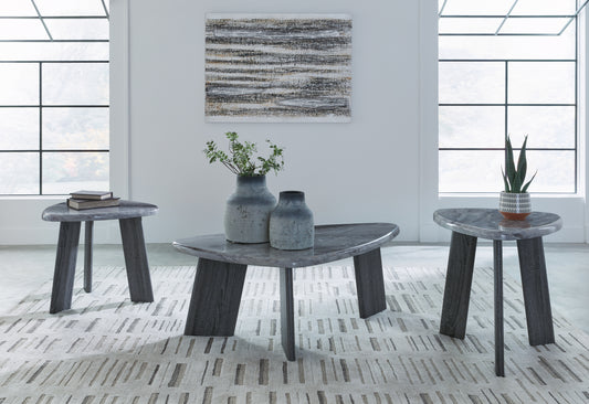 Haines Furniture Outlet - Ashley Furniture - Bluebond Table (Set of 3) - Occasional Table Set (3/CN) / Gray - T390-13