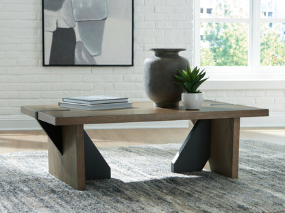 Haines Furniture Outlet - Ashley Furniture - Kandinew Coffee Table - Rectangular Cocktail Table - T554-1