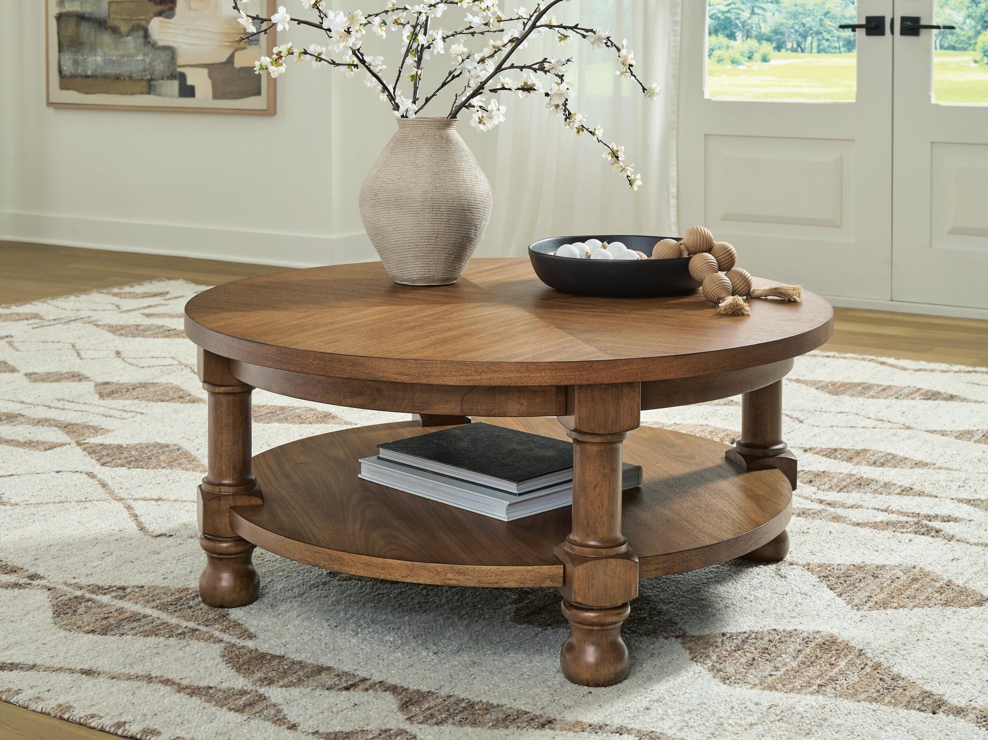 Haines Furniture Outlet - Ashley Furniture - Chadworth Coffee Table - Round Cocktail Table - T614-8