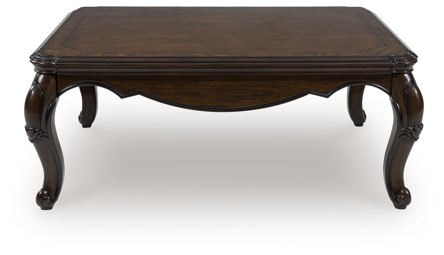 Haines Furniture Outlet - Ashley Furniture - Maylee Coffee Table - Rectangular Cocktail Table / Dark Brown - T617-1