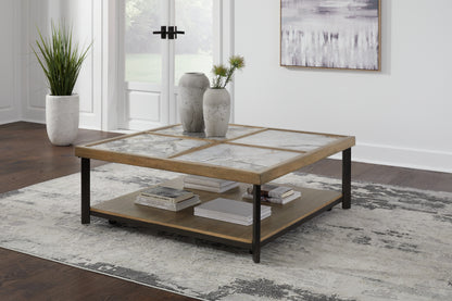 Haines Furniture Outlet - Ashley Furniture - Montia Coffee Table - Square Cocktail Table / Multi - T632-8