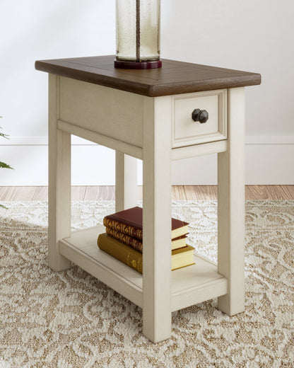 Haines Furniture Outlet - Ashley Furniture - Bolanburg Chairside End Table - Chair Side End Table / Two-tone - T637-107
