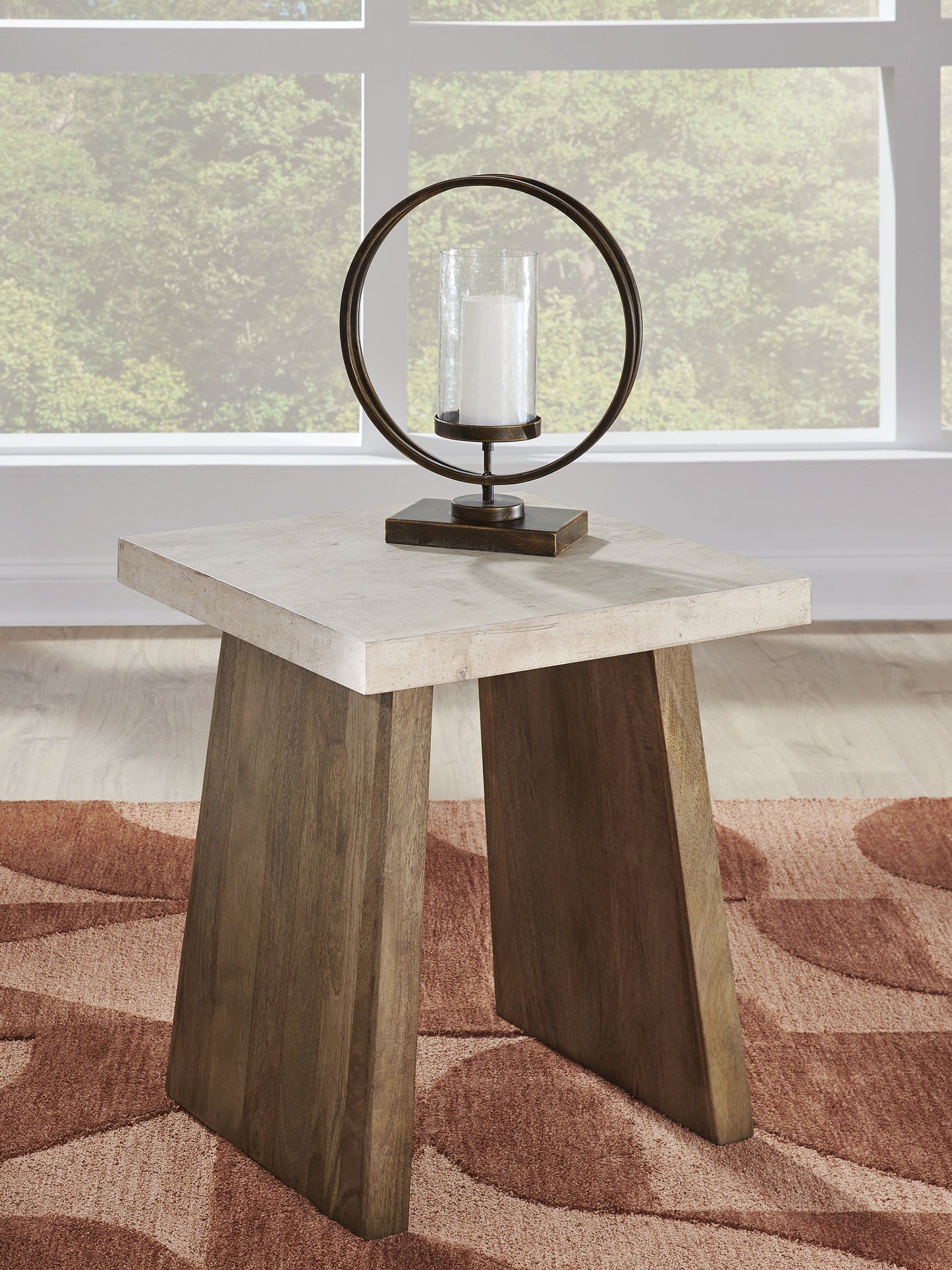 Haines Furniture Outlet - Ashley Furniture - Brendalhouse End Table - Square End Table / Light Brown - T642-2