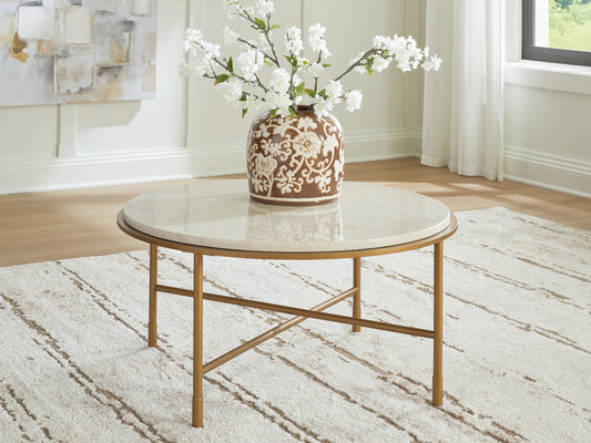 Haines Furniture Outlet - Ashley Furniture - Alben Coffee Table - Round Cocktail Table - T643-8