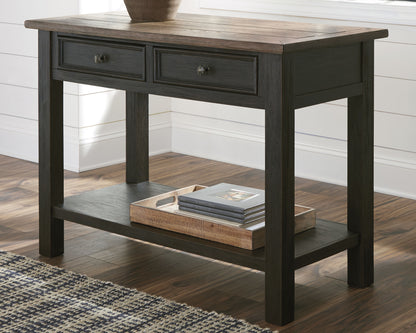 Haines Furniture Outlet - Ashley Furniture - Tyler Creek Sofa/Console Table - Sofa Table / Grayish Brown/Black - T736-4