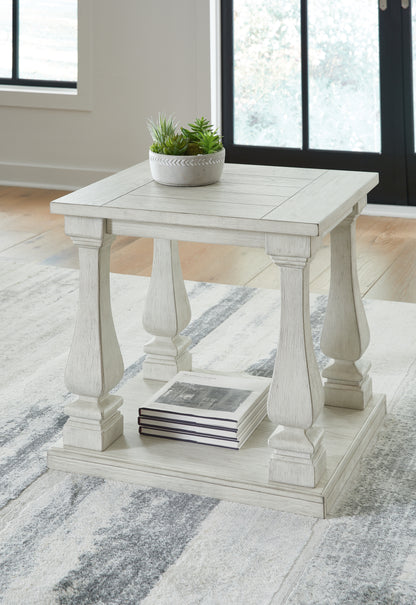 Haines Furniture Outlet - Ashley Furniture - Arlendyne End Table - Rectangular End Table / Antique White - T747-3