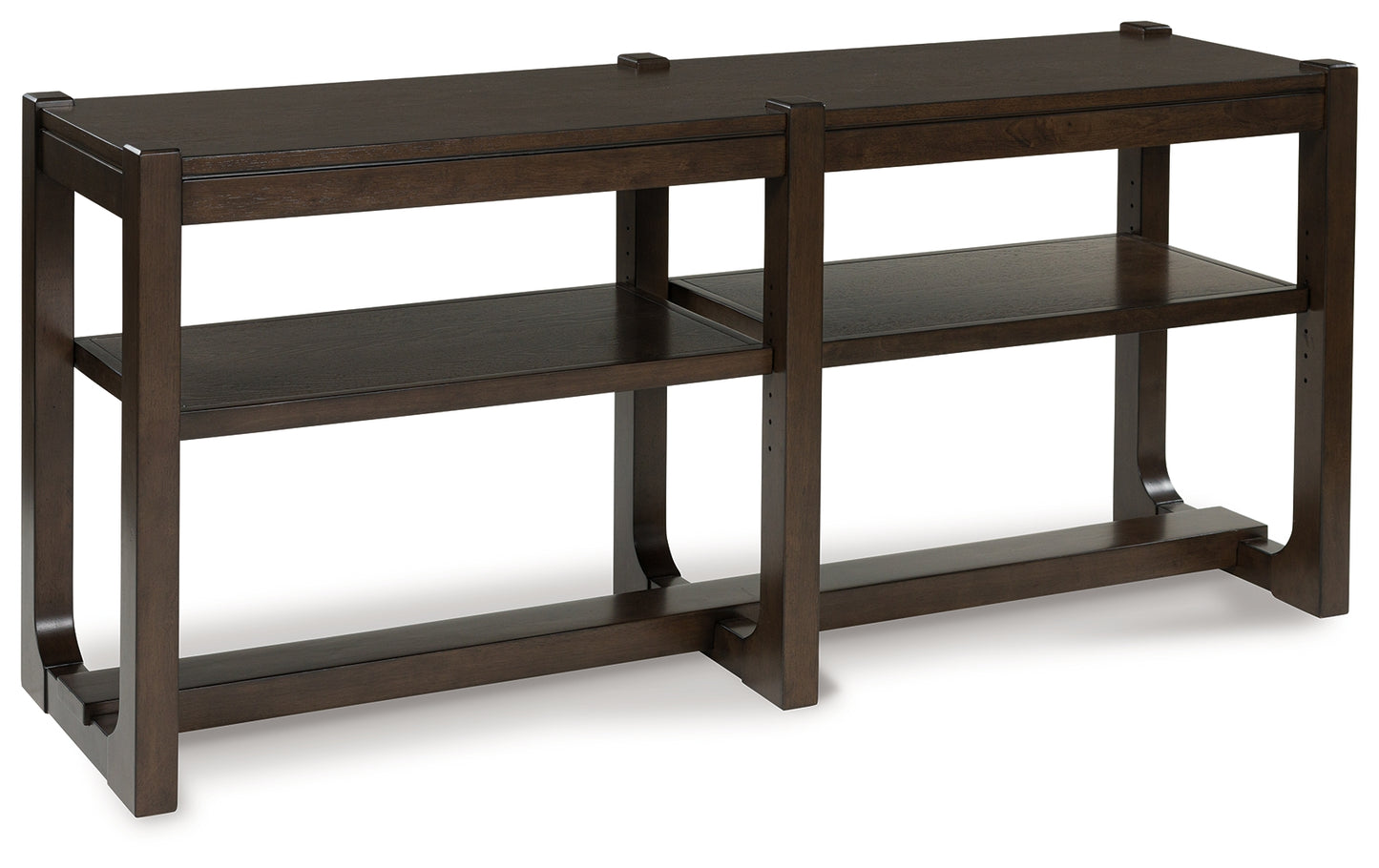 Haines Furniture Outlet - Ashley Furniture - Breckington Sofa Table - Sofa Table / Dark Brown - T856-4