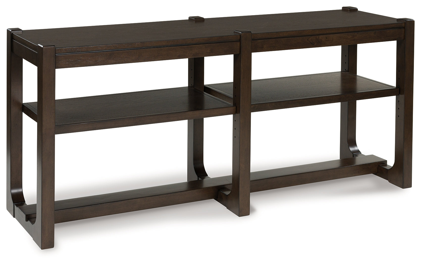 Haines Furniture Outlet - Ashley Furniture - Breckington Sofa Table - Sofa Table / Dark Brown - T856-4