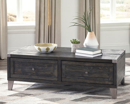 Haines Furniture Outlet - Ashley Furniture - Todoe Coffee Table with Lift Top - Lift Top Cocktail Table / Dark Gray - T901-9