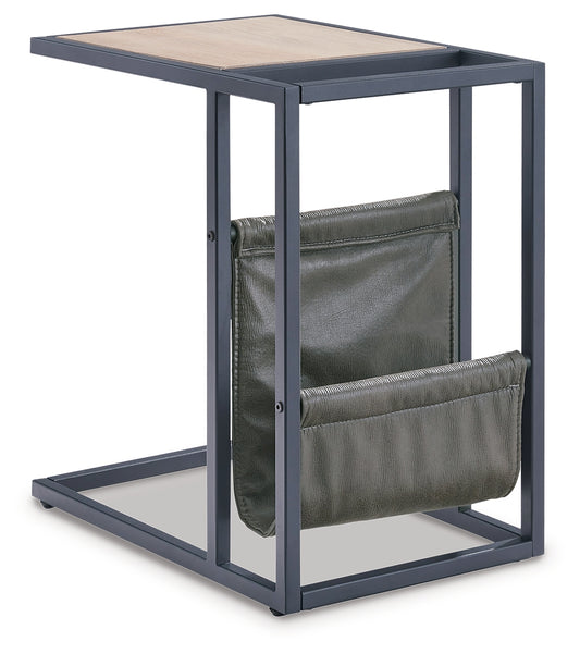 Haines Furniture Outlet - Ashley Furniture - Freslowe Chairside End Table - Chair Side End Table / Light Brown/Black - T931-107