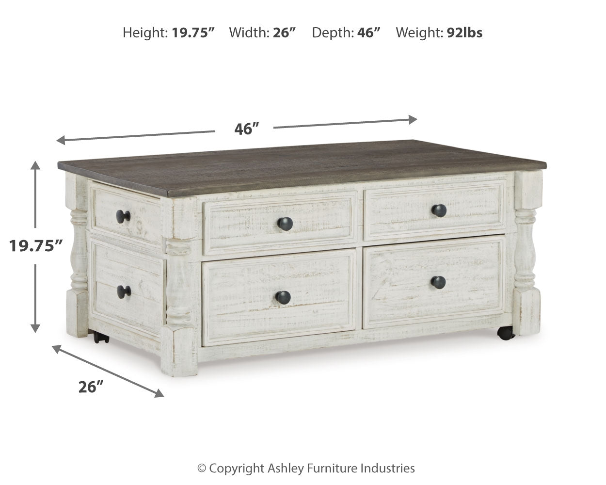 Havalance Lift-Top Coffee Table