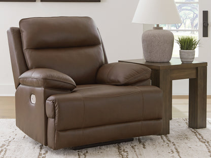 Haines Furniture Outlet - Ashley Furniture - VonRyan Living Room - PWR Recliner/ADJ Headrest / Tobacco - U1040013