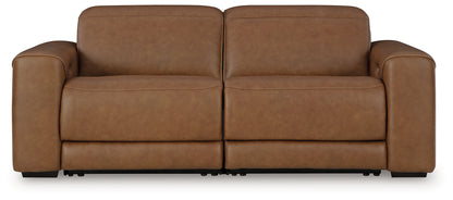 Haines Furniture Outlet - Ashley Furniture - Magic Man Sectional - 5-Piece Power Reclining Sectional / Caramel - PCU10700S7