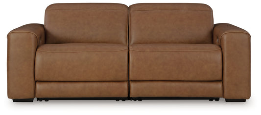 Haines Furniture Outlet - Ashley Furniture - Magic Man Sectional - 5-Piece Power Reclining Sectional / Caramel - PCU10700S7