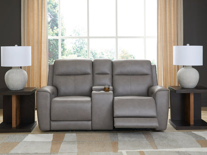 Haines Furniture Outlet - Ashley Furniture - 5Z-Comfort Living Room - PWR REC Loveseat/CON/ADJ HDRST / Coin - PCU1090018