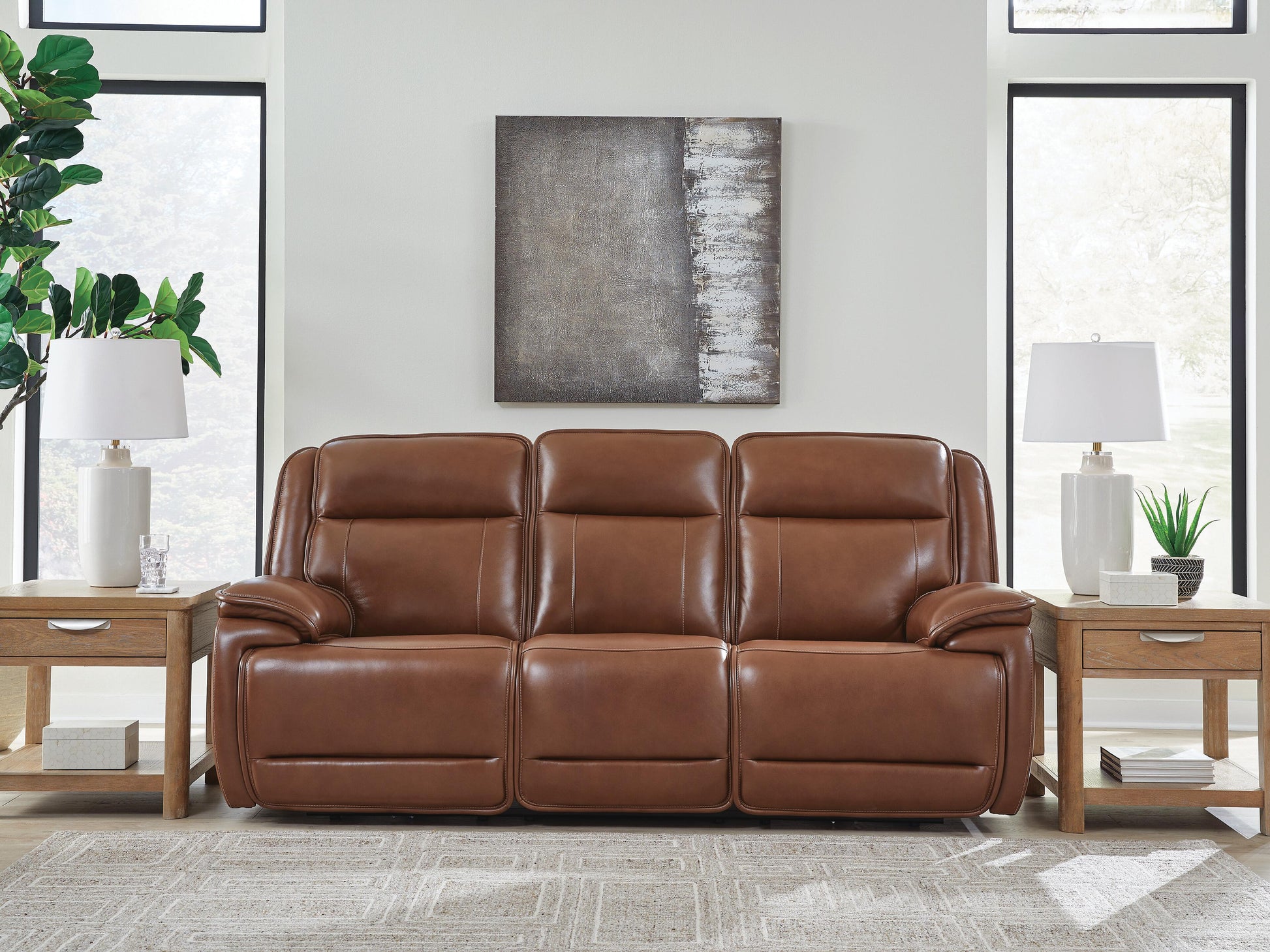 Haines Furniture Outlet - Ashley Furniture - Healy Pier Living Room - PWR REC Sofa with ADJ Headrest - U1120415