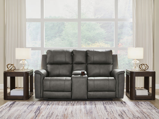 Haines Furniture Outlet - Ashley Furniture - Bleckley Living Room - PWR REC Loveseat/CON/ADJ HDRST - PCU1200018