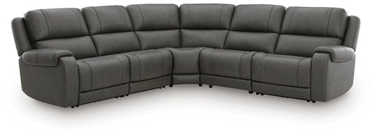 Haines Furniture Outlet - Ashley Furniture - 5Z - Pittson Sectional - 5-Piece Power Reclining Sectional - PCU12600S9