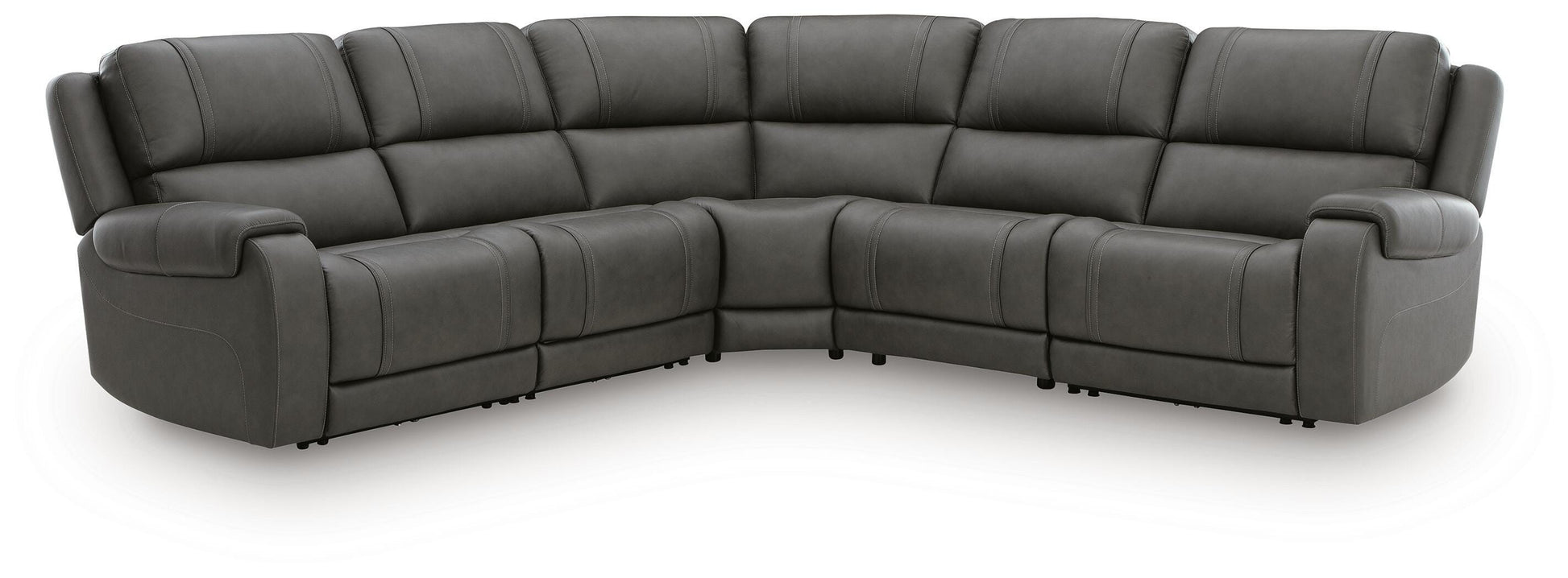Haines Furniture Outlet - Ashley Furniture - 5Z - Pittson Sectional - 5-Piece Power Reclining Sectional - PCU12600S6